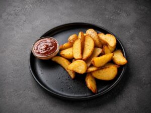 Картопля по-селянськи з соусом